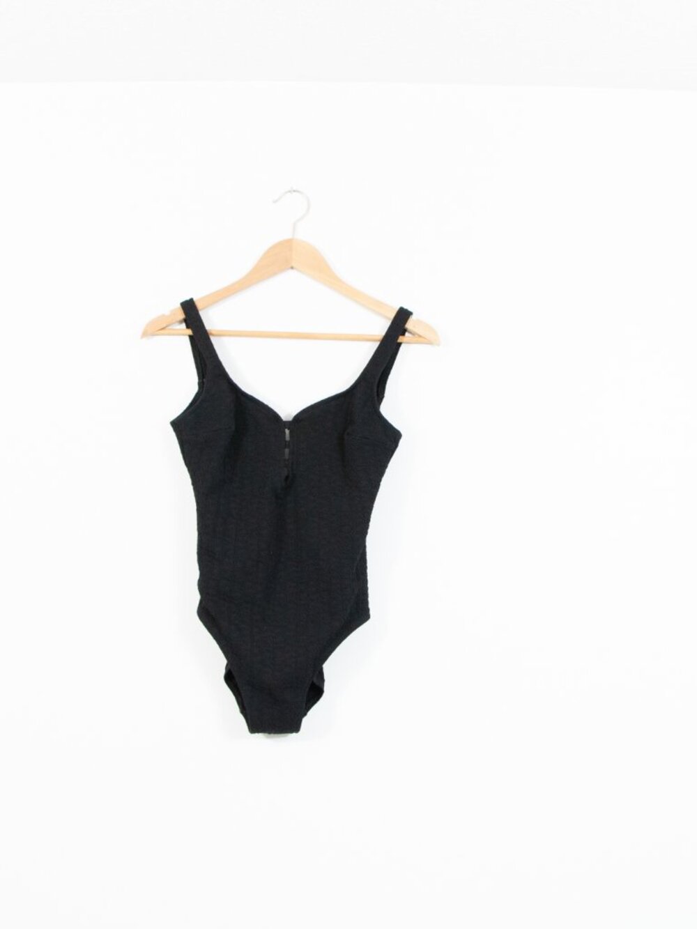 *Black on Black Embroidered Floral One Piece